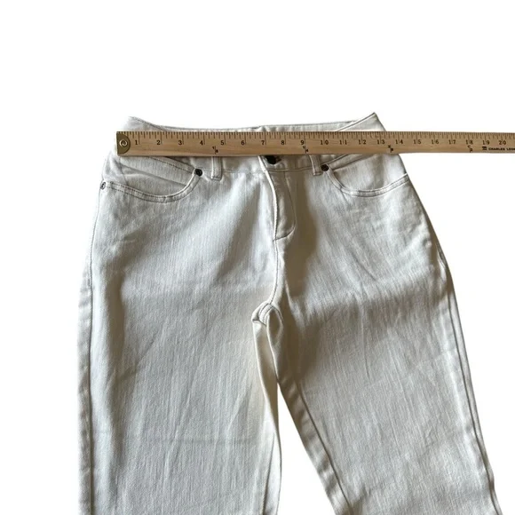 Women’s White Bootcut J. Jill Jeans Stretchy 2P Petite Jeggings - Picture 3 of 6